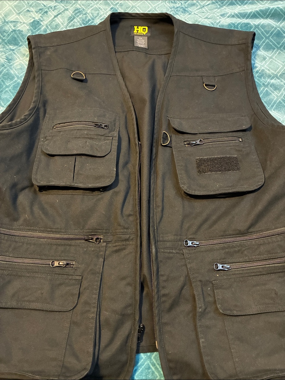 HQ Black Tactical Multi-Pocket Work Vest for Men